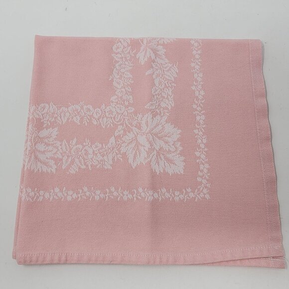 Damask Pink Napkin 18" Square Cotton VG by Rivolta Carmignan Italy - Picture 1 of 6